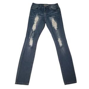 Eterno Distressed Skinny Blue Denim Jeans / Pants